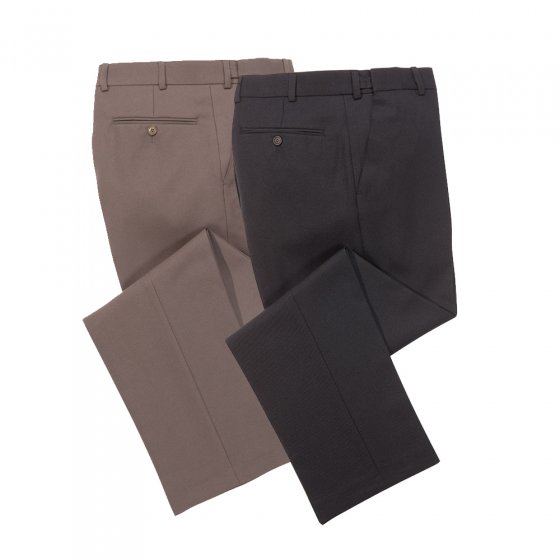 Stretchbundhose i.Doppelpack24 24 | Braun#Schwarz