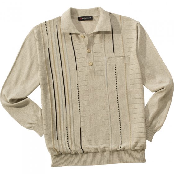Jacquard-Polo-Pullover