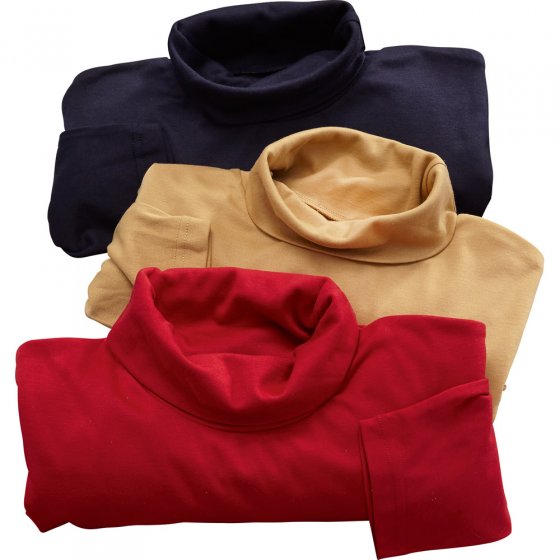 Jersey-Rollishirts im 3er-Pack 3er-Pack XXL | Beige#Rot#Marine