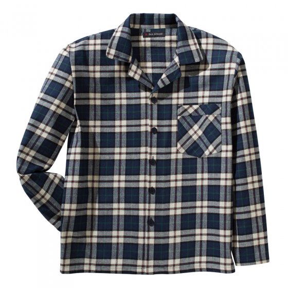 Flanell-Pyjama,Gr.4XL 4XL | Blau-kariert