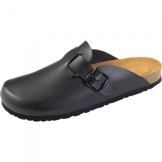 Kork Pantoffel m.Fersendäm.,40 40 | Schwarz