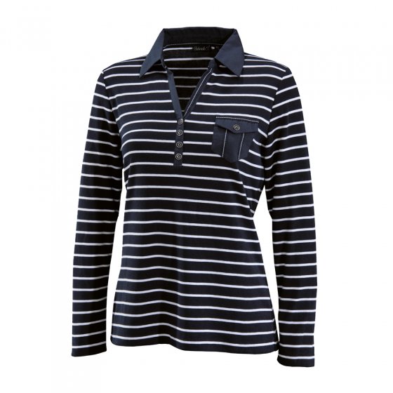 Streifen-Polo-Shirt,marine 40 | Marine