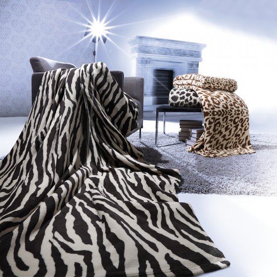 Microfleece-Decke,Ozelot  | Zebra