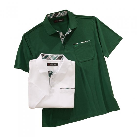 Poloshirt mit Kontrastbesatz 2er-Set 