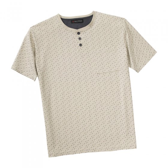 Kurzpyjama aus Feinjersey,L L | Beige#Grau