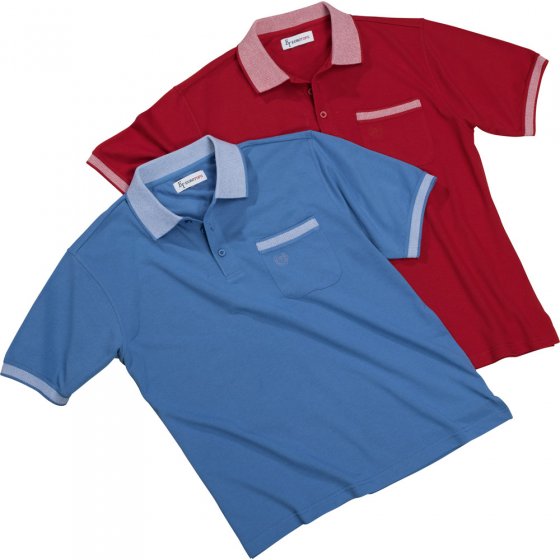 Polo-Shirt 2er Set,rot+blau3XL 3XL | Rot#Blau