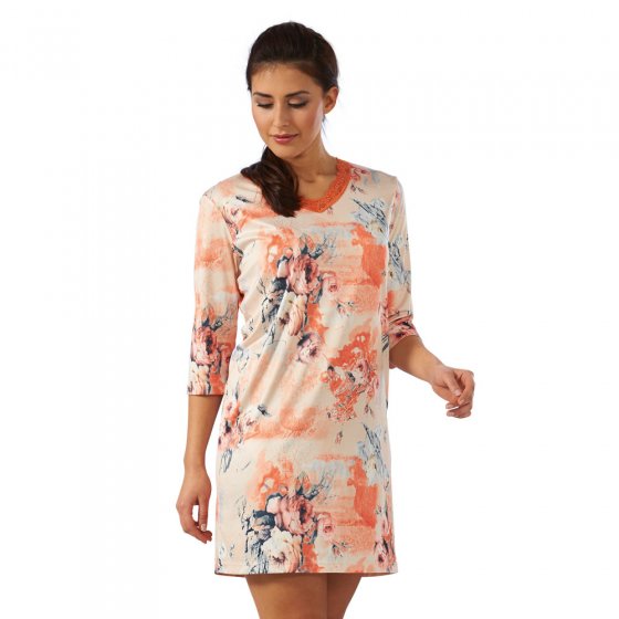 Nacht-Shirt,Microf.,apricot,S S | Apricot