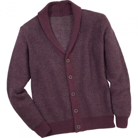 Schalkragen-Strickjacke,M M | Burgund