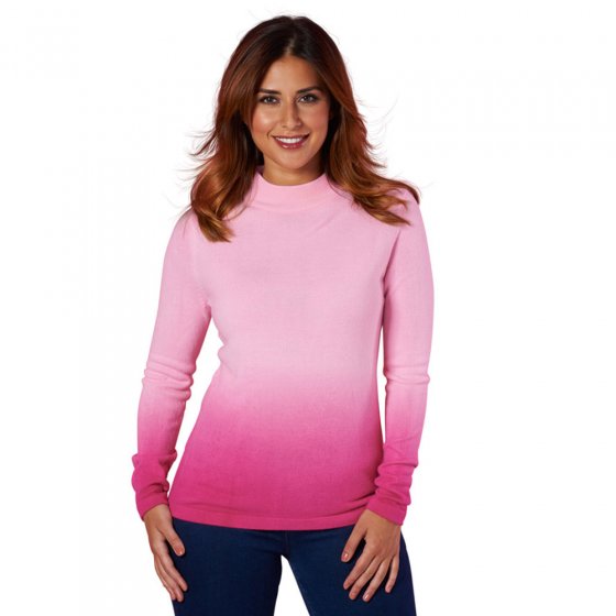 Pullover,Stehkr.Degra.Pink,S S | Pink