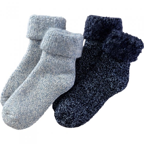 Wollsocken mit Umschlag - 2er Pack 