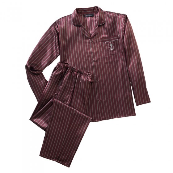 Satin Pyjama,bordeaux ges.,3XL 3XL