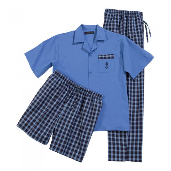 3-teiliger-Pyjama,blau,XXL XXL | Blau