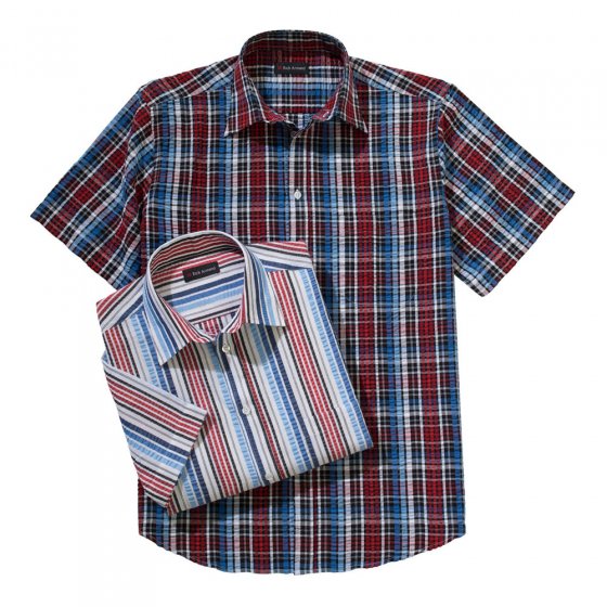 Seersucker-Hemden im 2er-Set 