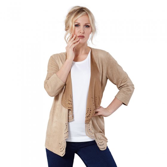 Cardigan mit Lasercut-Muster 