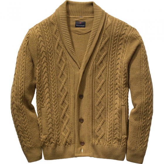 Klassi. Merino Strickjacke,M M | Messing