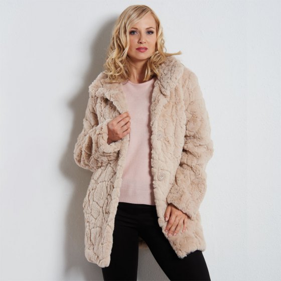 Webpelzjacke,beige,Gr. 48 48 | Beige