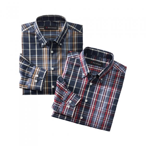 Bügelleichtes Karohemd im 2er-Pack 