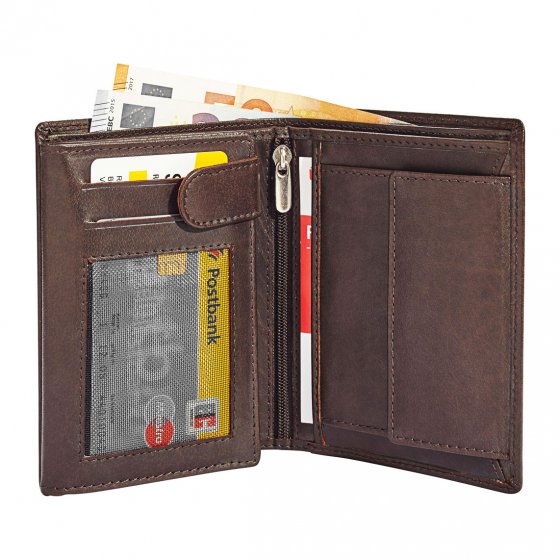 Sicherheitsgeldbörse aus Büffelleder 