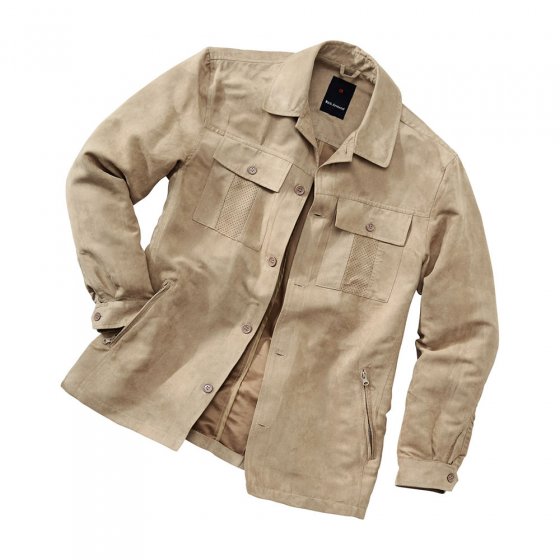 Mikroskin-Hemdjacke,Beige,L L | Beige