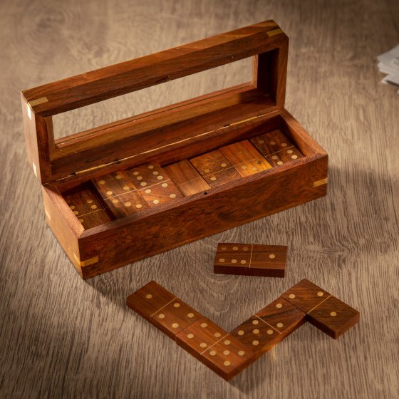 Domino-Set aus Massivholz 