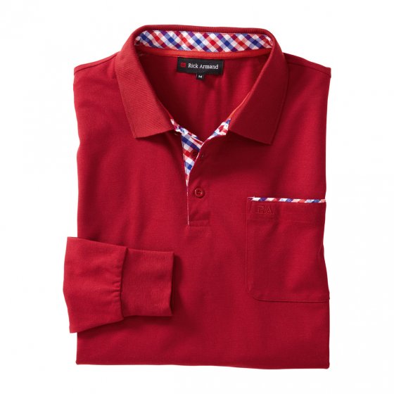 Piqué-Langarmshirt