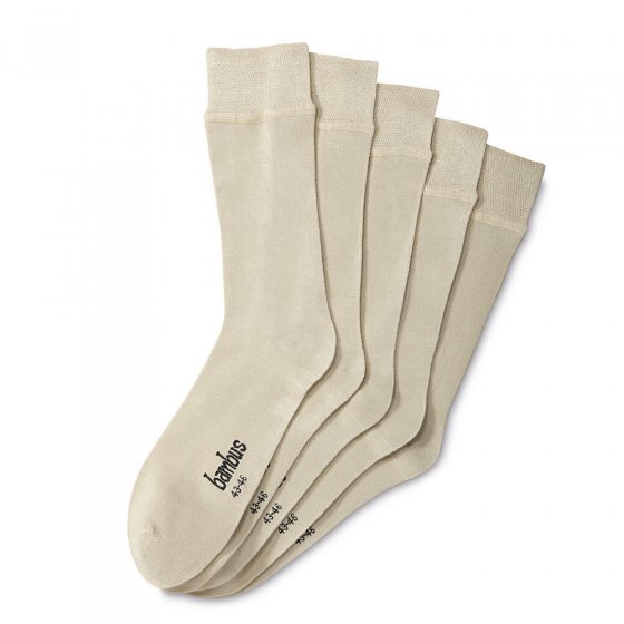 Atmungsaktive Socken 5er-Pack 39/42 | Beige