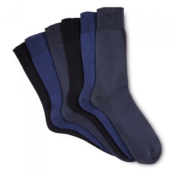 Mercerisierte Baumwollsocken 6er-Set 