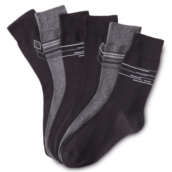 Baumwoll-Stretchsocken im 6er-Pack