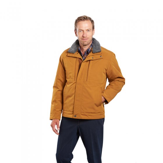 Between-Jacke mit Webpelzkragen