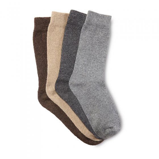 Wollsocken mit Alpaka 4er-Pack 