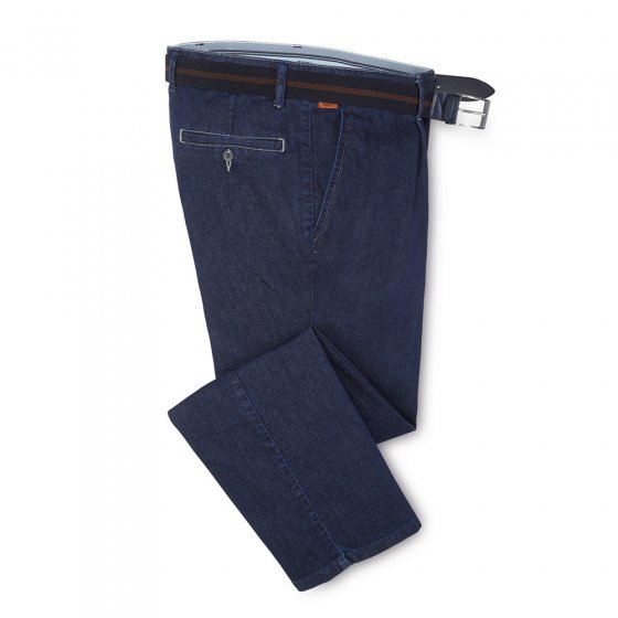 Bequeme Bundfalten-Jeans,schw. 50 | Schwarz