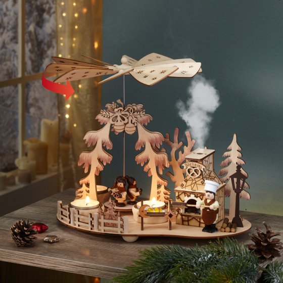 Teelichtpyramide mit Räucherofen