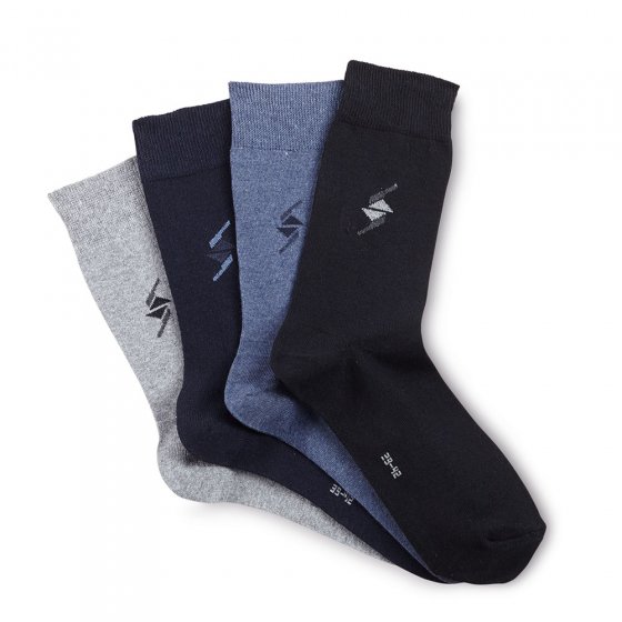 Herrensocken mit Schaftmotiv 4er-Pack 