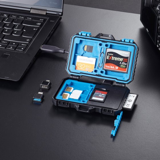 Kartenschutzkoffer mit USB-Lesegerät 