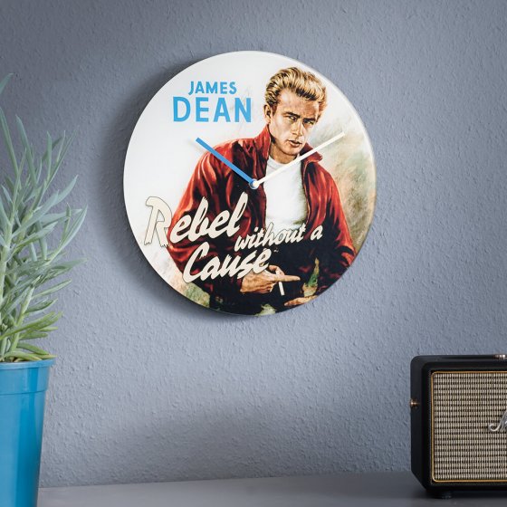 Glas-Wanduhr  "James Dean" 