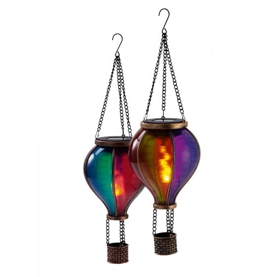 Buntes Solar-Heißluftballon-Duo 
