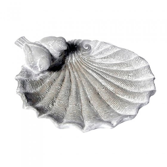 Vogeltränke in Muschelform 
