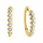 Ohrringe Gold 375 zweifarbig mit 14x Diamant zus. 0,10ct. - 1