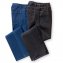 Jeans mit Raffbund - blau + schwarz - Set - 1