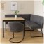Eckbank 152 x 192 cm Schwarz Vemal kurzer Schenkel links - 1