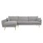 Ecksofa Antonius Webstoff Grau links - 1