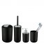 Bad-Accessoire-Set Mod. Brasil Schwarz 4-teilig, für einheitliche Badausstattung - 1