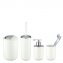 Bad-Accessoire-Set Mod. Brasil Weiß 4-teilig, Seifenspender, WC-Garnitur, Zahnputzbecher, Kosmetikeimer - 1