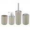 Bad-Accessoire Set Mod. Brasil Taupe, 4-teilig , Spezialkunststoff, bruchsicher - 1