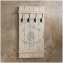 Rustikale Wandgarderobe im Vintage-Look Shabby Chic mit 4 Haken - 1