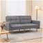 Modernes Schlafsofa mit Leinenbezug Stil und Funktionalität in einem - 1