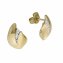 Ohrstecker Gold 375 zweifarbig mit weißen Zirkonia-Steinen - 1
