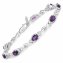 Armband 925-Sterling Silber rhodiniert Glänzend Amethyst lila günstig online kaufen