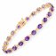 Armband 925-Sterling Silber vergoldet Glänzend Amethyst lila günstig online kaufen