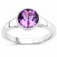 Ring 925-Sterling Silber rhodiniert Glänzend  Amethyst lila - 1